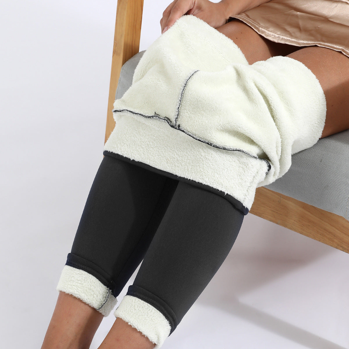 Leggings d'hiver chauds, épais et extensibles en cachemire d'agneau, pantalons de fitness skinny pour femmes