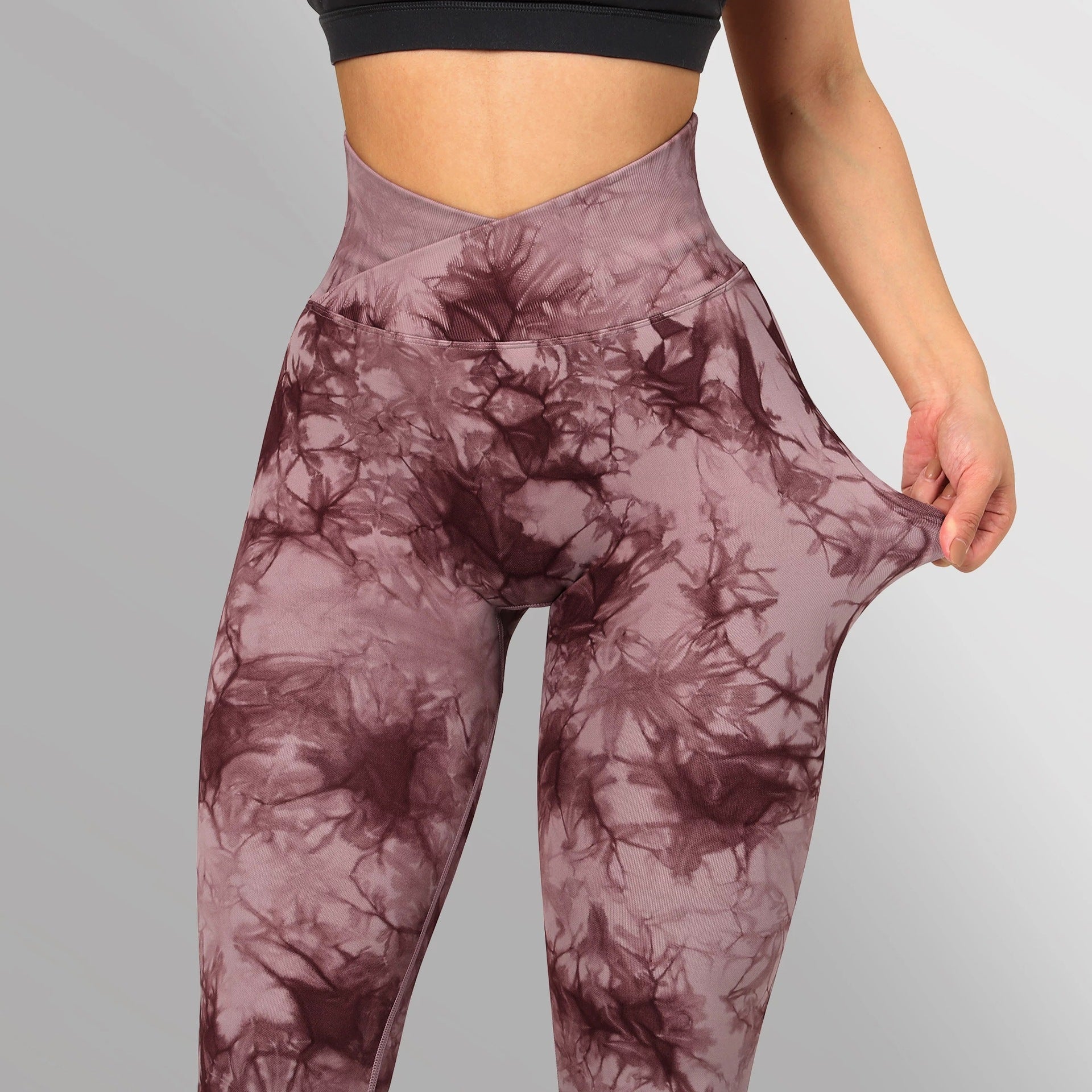 Leggings sans couture Tie Dye Pantalons de yoga pour femmes Push Up Sport Fitness Running Gym Leggings