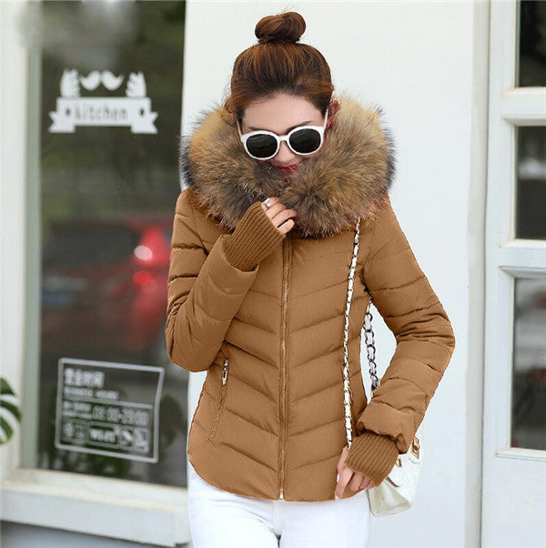 Parka marron pour femme Veste d'hiver Parkas pour femme