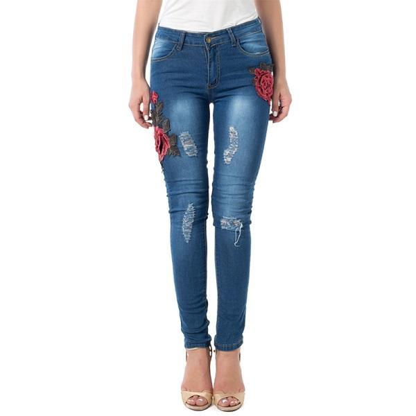 Jeans déchirés pour femmes Jeans pour femmes Pantalons crayon Jeans en denim