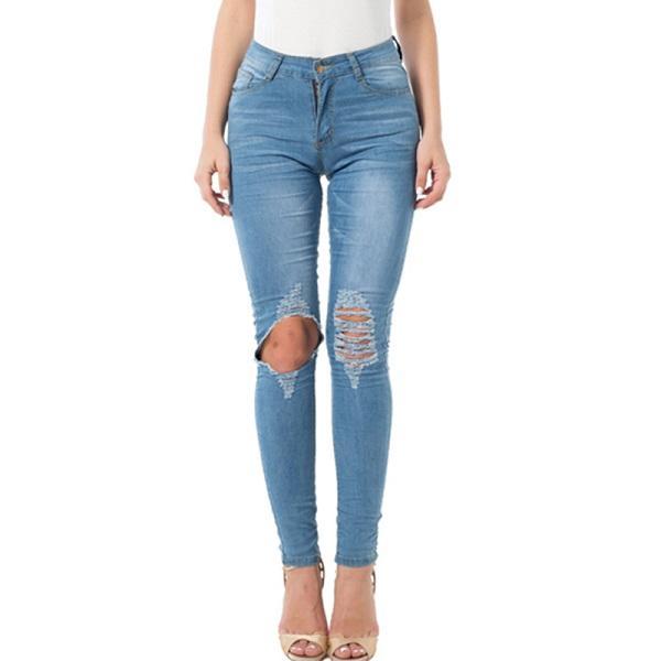 Jeans déchirés pour femmes Jeans pour femmes Pantalons crayon Jeans en denim