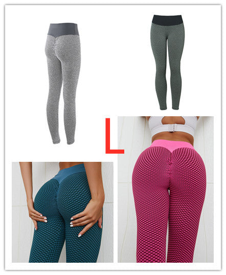 Leggings à carreaux Pantalons de yoga de remise en forme Leggings de gymnastique respirants taille haute sans couture pour femmes