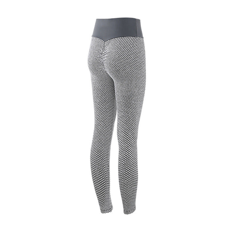 Leggings à carreaux Pantalons de yoga de remise en forme Leggings de gymnastique respirants taille haute sans couture pour femmes