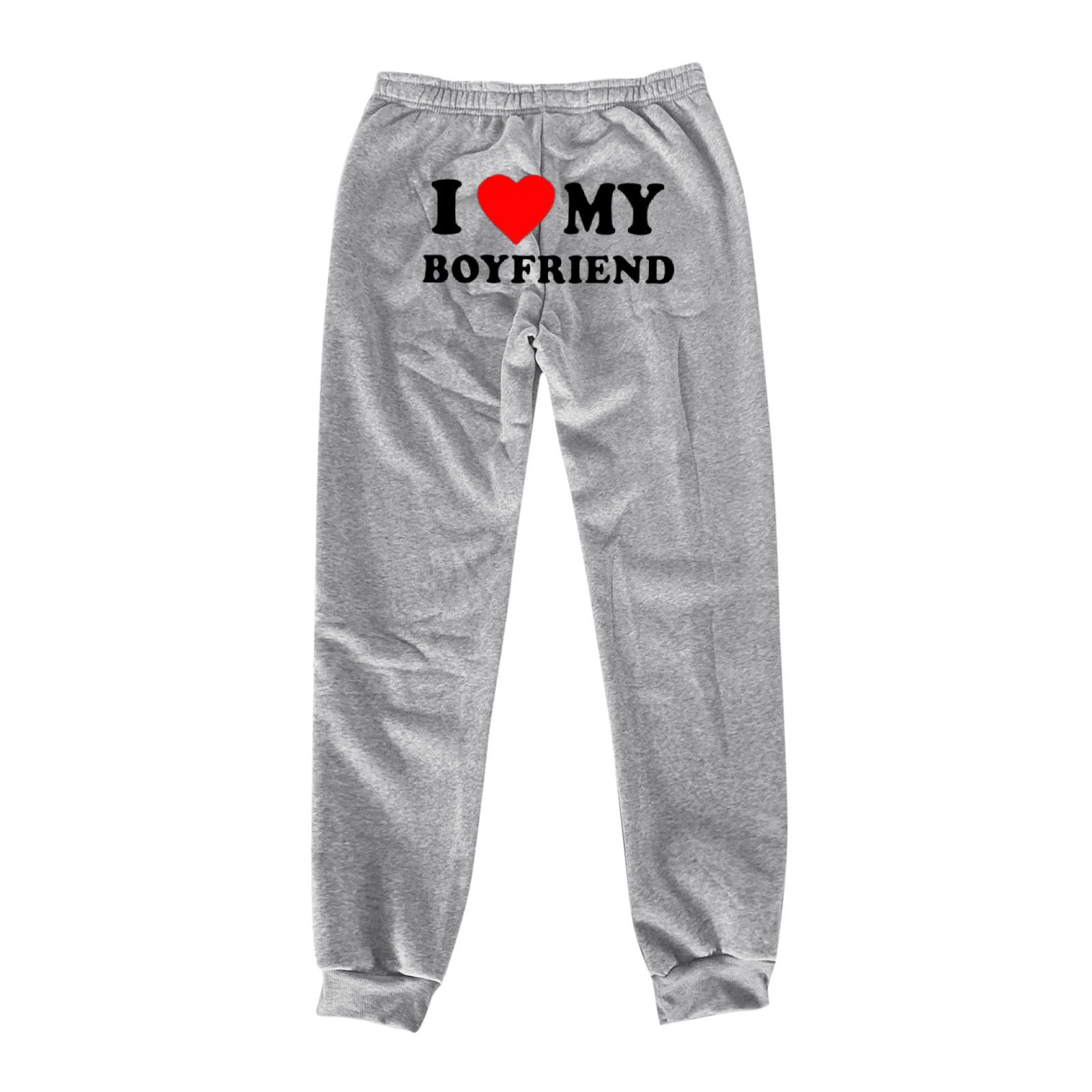 Pantalon imprimé I Love MY BOYFRIEND Pantalon de survêtement décontracté pour hommes et femmes Pantalon de sport