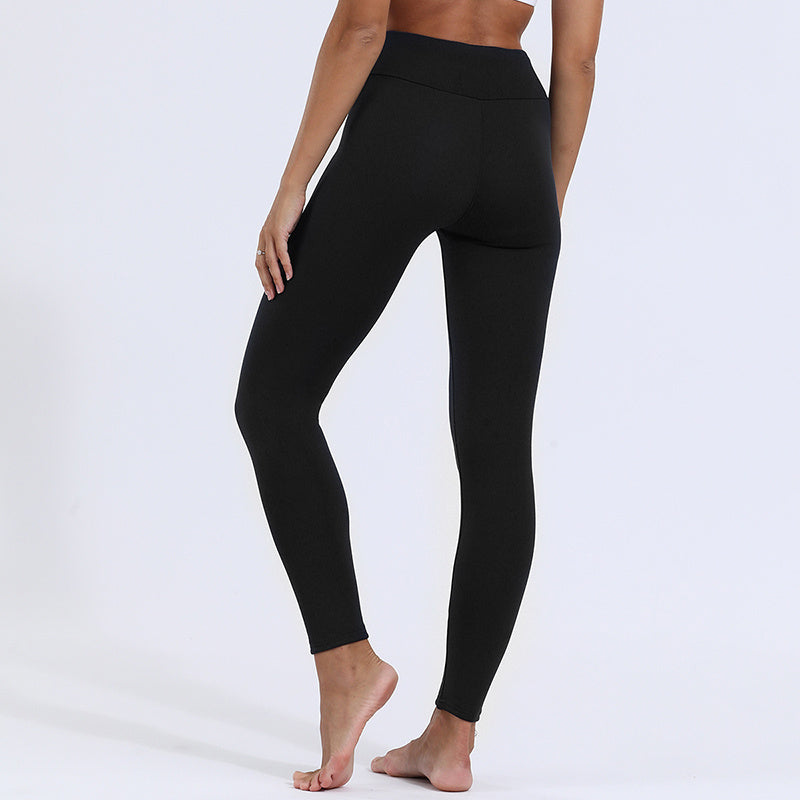 Leggings d'hiver chauds, épais et extensibles en cachemire d'agneau, pantalons de fitness skinny pour femmes