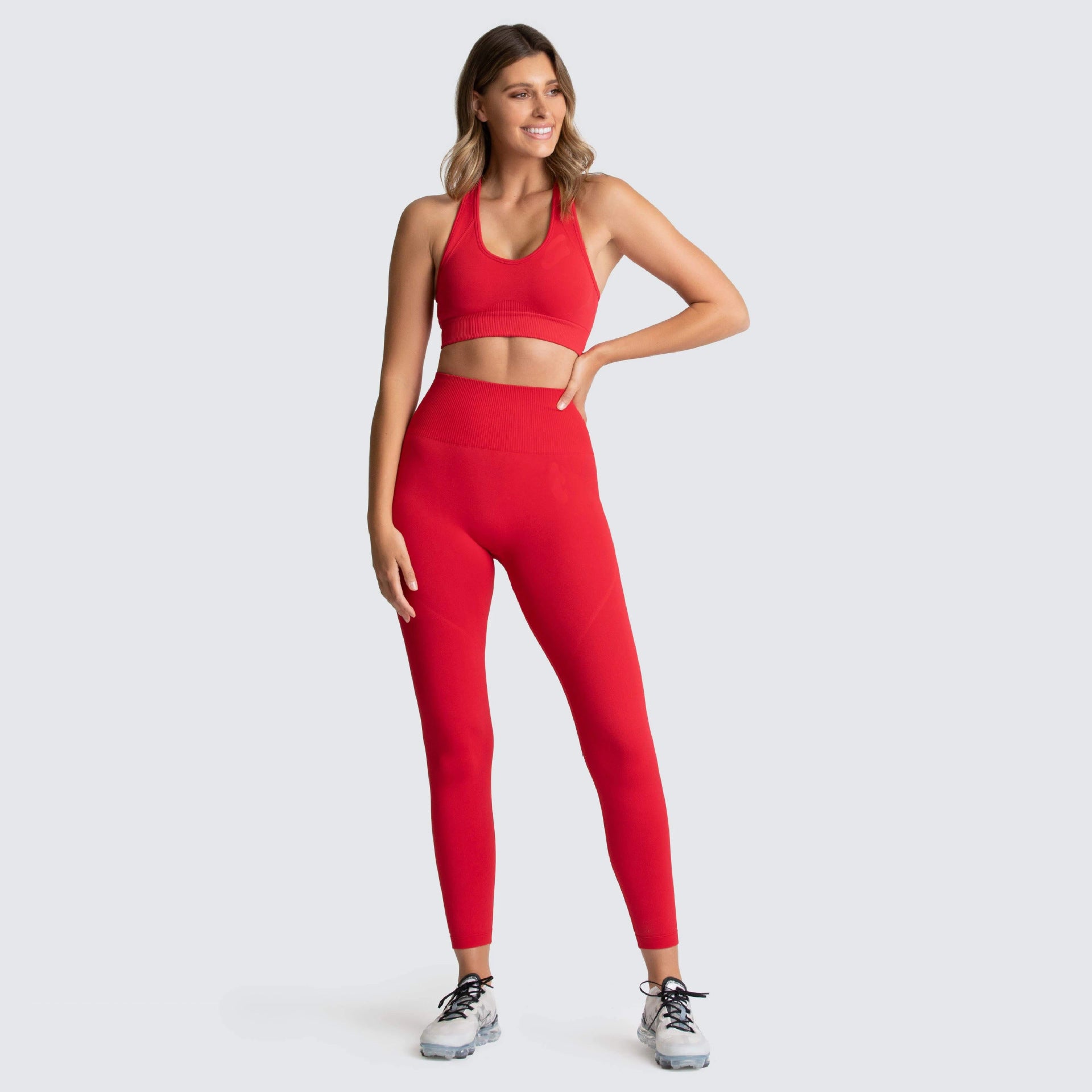 Ensemble de sport sans couture en nylon pour femme