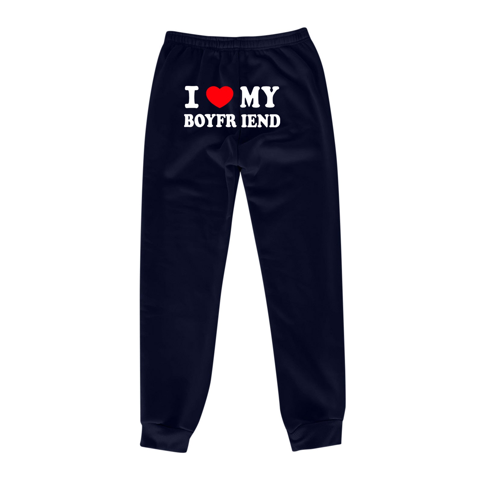 Pantalon imprimé I Love MY BOYFRIEND Pantalon de survêtement décontracté pour hommes et femmes Pantalon de sport