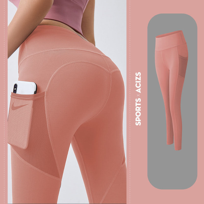 Pantalons de yoga pour femmes avec leggings de poche, leggings de sport pour filles, collants de jogging pour contrôle du ventre, pantalons de fitness pour femmes