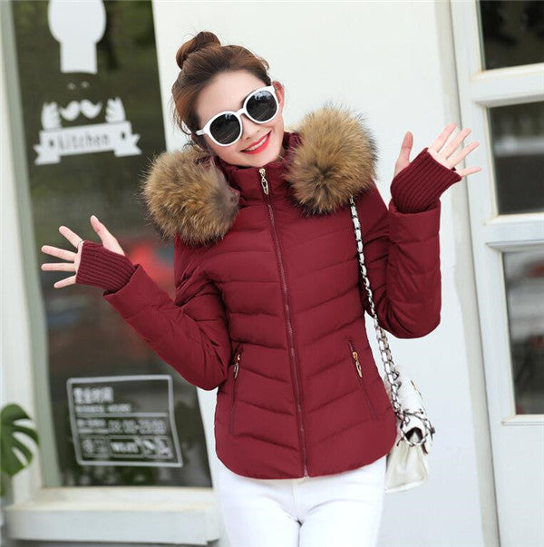 Parka marron pour femme Veste d'hiver Parkas pour femme