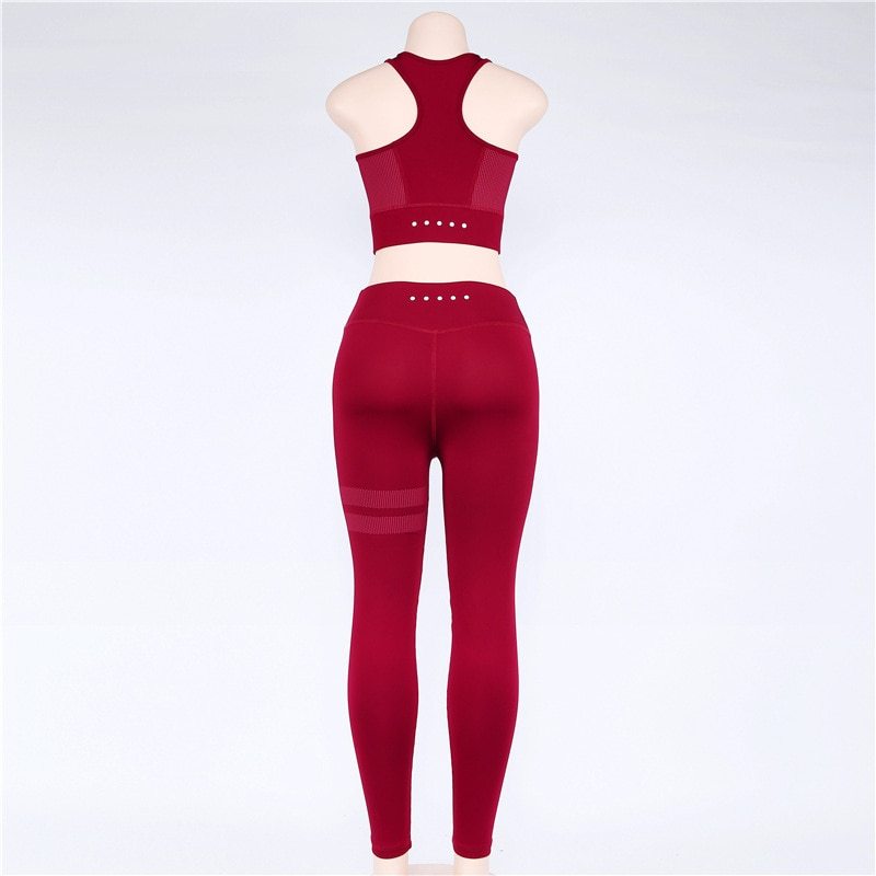 Ensemble de sport pour femmes Ensemble de yoga 2 pièces Ensemble de vêtements de sport pour femmes Ensemble de yoga Fitness Vêtements de sport Ensemble d'entraînement Vêtements de yoga Fitness 