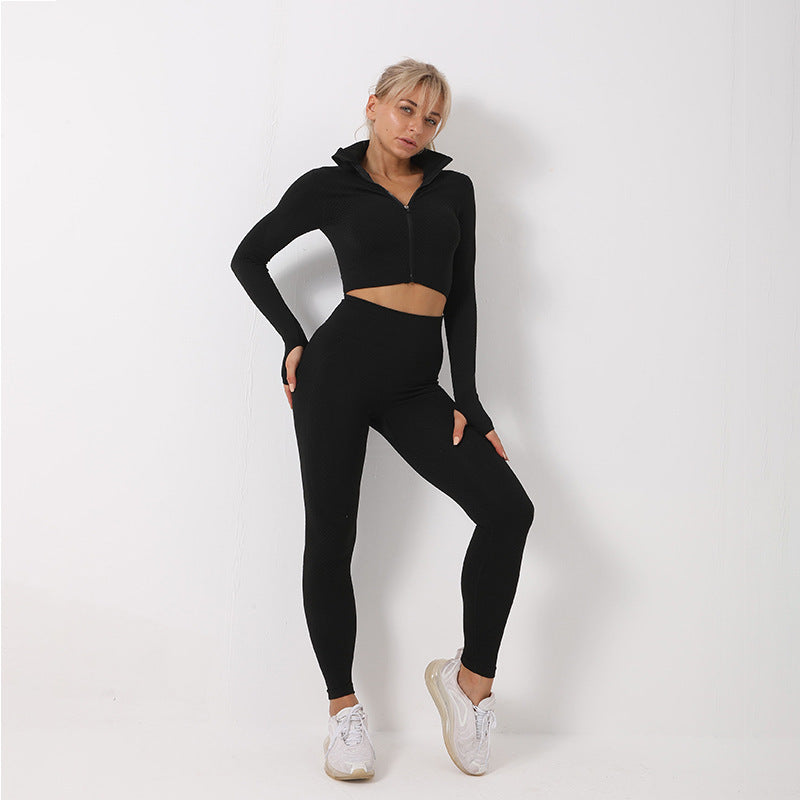 Ensemble de yoga 3 pièces sans couture, ensemble de sport pour femmes, vêtements de sport, leggings, haut court, soutien-gorge de sport, ensemble de fitness pour femmes, tenues pour femmes, survêtement