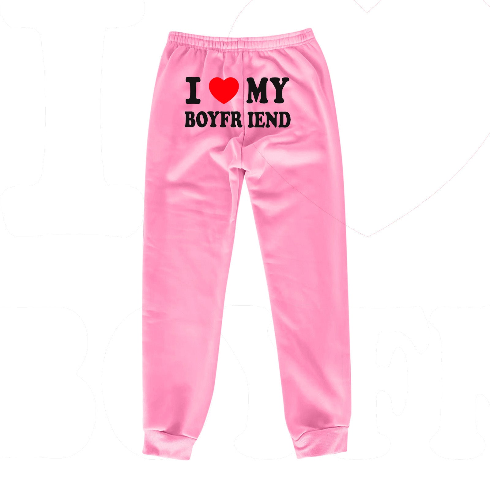 Pantalon imprimé I Love MY BOYFRIEND Pantalon de survêtement décontracté pour hommes et femmes Pantalon de sport