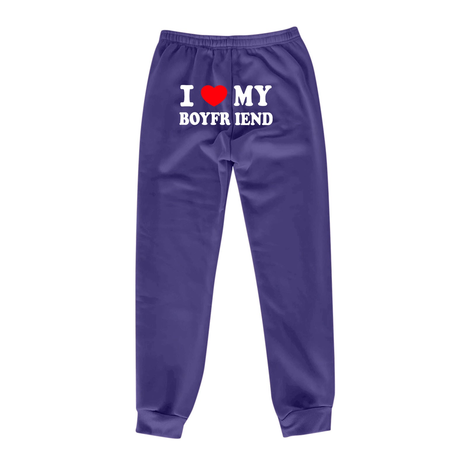 Pantalon imprimé I Love MY BOYFRIEND Pantalon de survêtement décontracté pour hommes et femmes Pantalon de sport