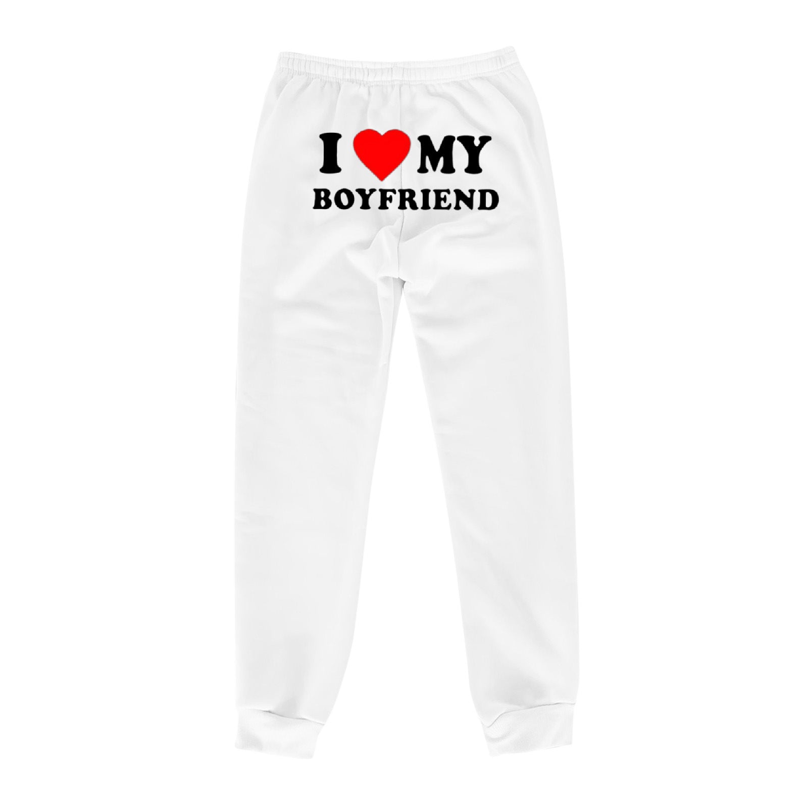 Pantalon imprimé I Love MY BOYFRIEND Pantalon de survêtement décontracté pour hommes et femmes Pantalon de sport