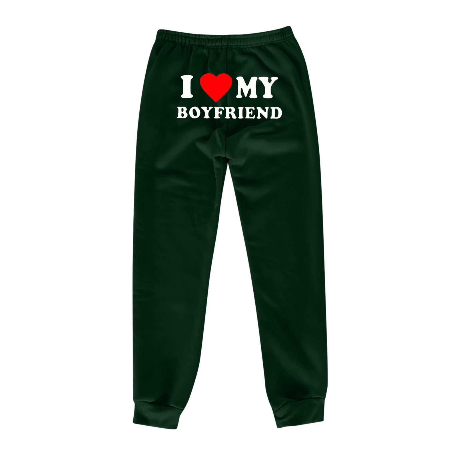 Pantalon imprimé I Love MY BOYFRIEND Pantalon de survêtement décontracté pour hommes et femmes Pantalon de sport