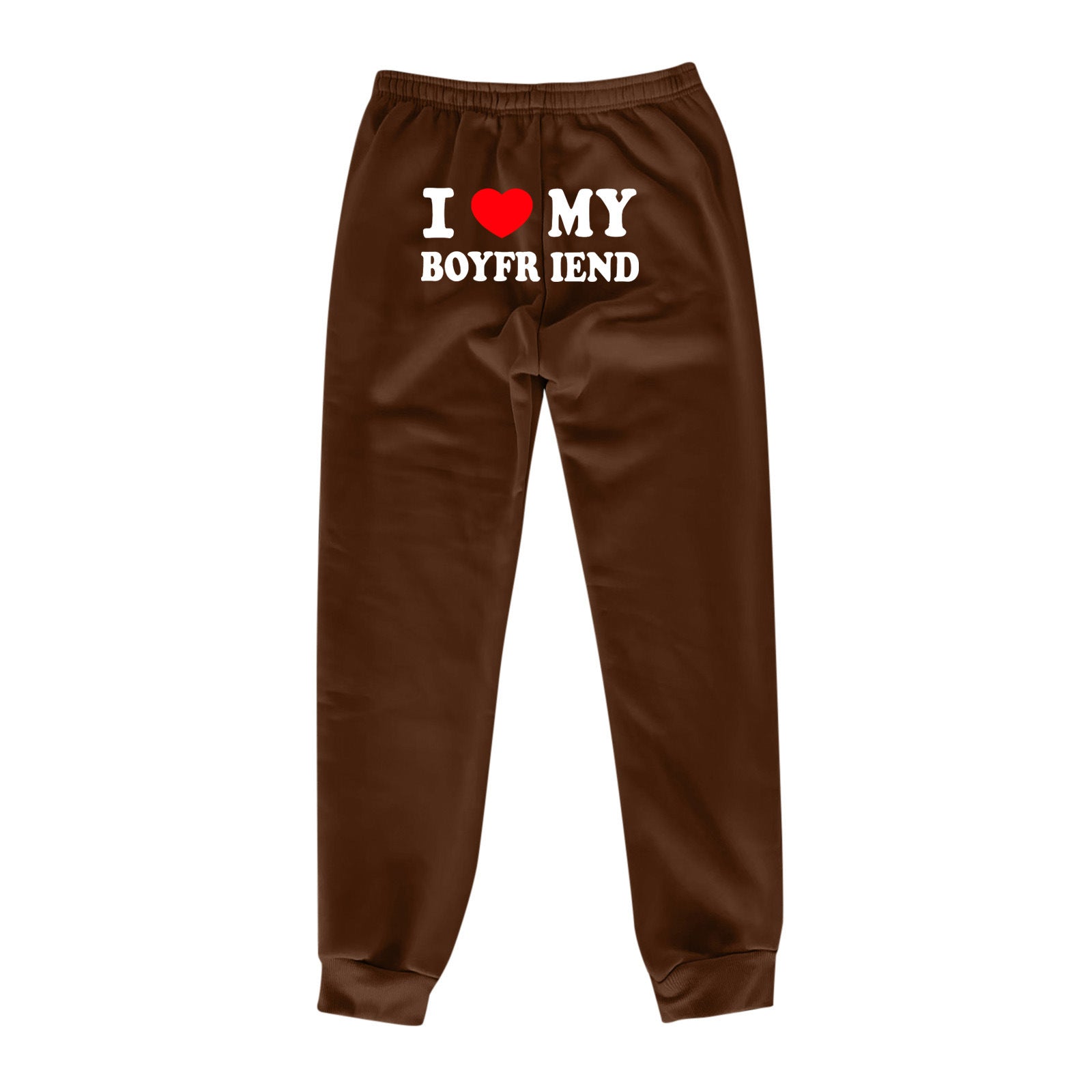 Pantalon imprimé I Love MY BOYFRIEND Pantalon de survêtement décontracté pour hommes et femmes Pantalon de sport